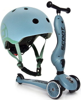 Scoot and Ride ZESTAW HULAJNOGA 2w1 + KASK STEEL 1+ - Scoot and Ride