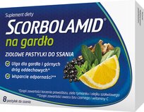 SCORBOLAMID NA GARDŁO 8 PASTYLEK