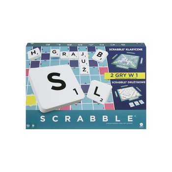 Scrabble, Rodzinna gra słowna 2w1 dla dorosłych i dzieci 8+ HXM53 - Scrabble