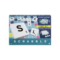 Scrabble, Rodzinna i towarzyska słowna gra planszowa 2w1 Klasyczne i drużynowe, Wersja polska HXM53