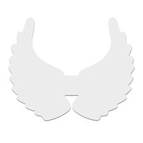 Scrapki Białe Skrzydła Anioła 10szt MDF Baza do Decoupage Scrapbooking DIY