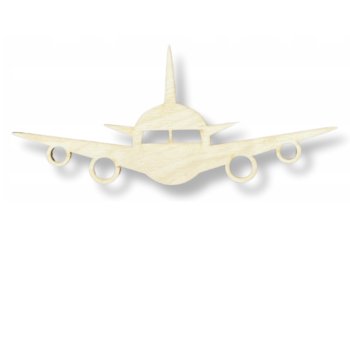Scrapki Drewniane Dekor do Decoupage Ozdoba wzór Samolot ze Sklejki - Kolorowe Motki