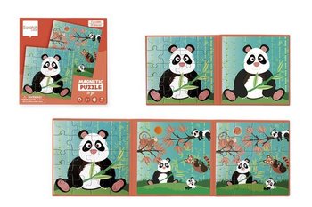 Scratch, puzzle, magnetyczne - książka podróżna Panda, 2x20 el. - Scratch