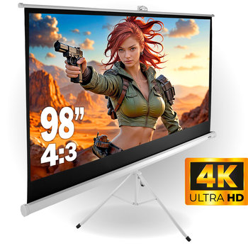 Screenbox 100 | Ekran przenośny statywowy 200X150 | 98" | 4:3 | 4K | reiba - CineGEN
