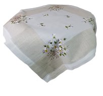 SE00468 Mały  Lniany Obrus z haftem 85x85cm