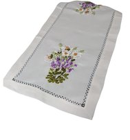 SE00472 Biały Bieżnik z haftem 60x90 cm