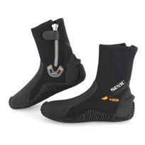 Seac Basic HD, 5 mm neoprenowe buty do nurkowania z bocznym zamkiem i półsztywną podeszwą, czarny, L Seac