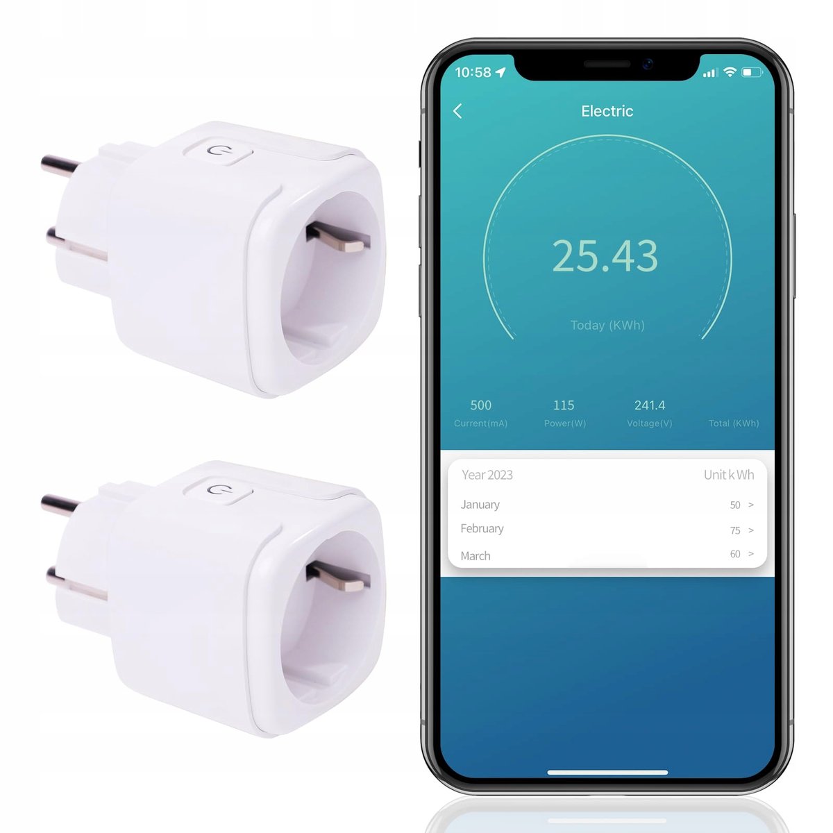 Secsocket SEC24 Smart WiFi Socket with Energy Meter, Alexa Voice Control - Inna ...