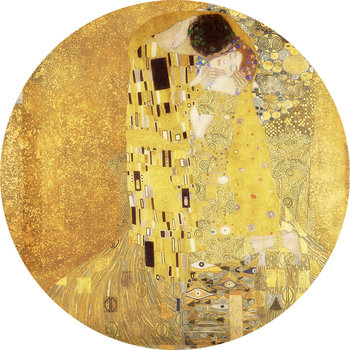 Secesyjna tapeta samoprzylepna z obrazem Gustava Klimta "Pocałunek" - koło - Artemania