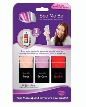 See Me, zestaw błyszczyków, 3 szt. + lusterko na telefon - See Me
