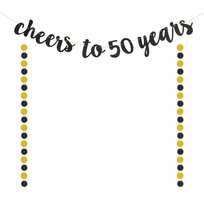 Seelok Girlanda Urodzinowa Baner Cheers To 50 Years Na 50 Urodziny Rocznicę