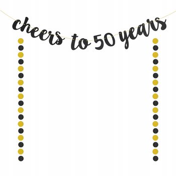 Seelok Girlanda Urodzinowa Baner Cheers To 50 Years Na 50 Urodziny Rocznicę - Inna marka
