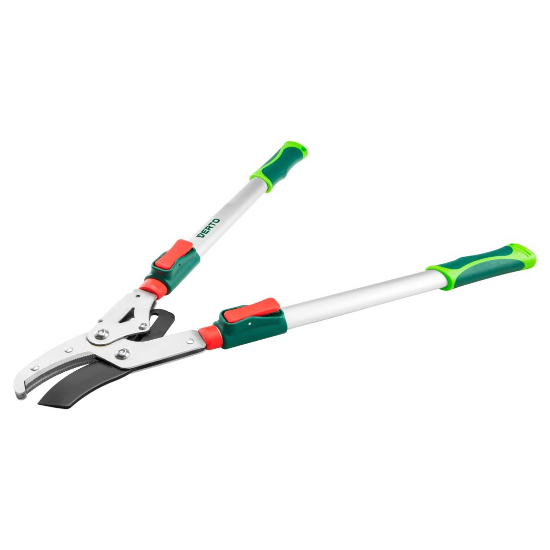 VERTO, Sekator do gałęzi kowadełkowy teleskopowy 670 mm, średnica cięcia 45 mm, uchwyty aluminiowe, 15G259