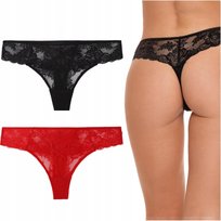 Seksowne STRINGI DAMSKIE Kobiece Majtki z Koronką MORAJ r. XL Moraj