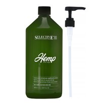 SELECTIVE Odżywka do włosów HEMP - 1000ml - DUŻA + POMPKA CZARNA Selective