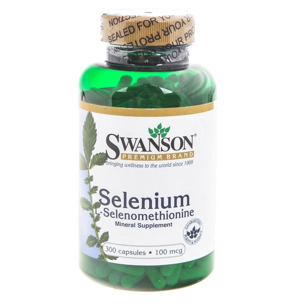 Фото - Вітаміни й мінерали Swanson Suplement diety, Selen , 100 mcg, 300 kapsułek 