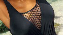 Self strój kąpielowy jednoczęściowy czarny 1006L22 rozmiar 3XL Self
