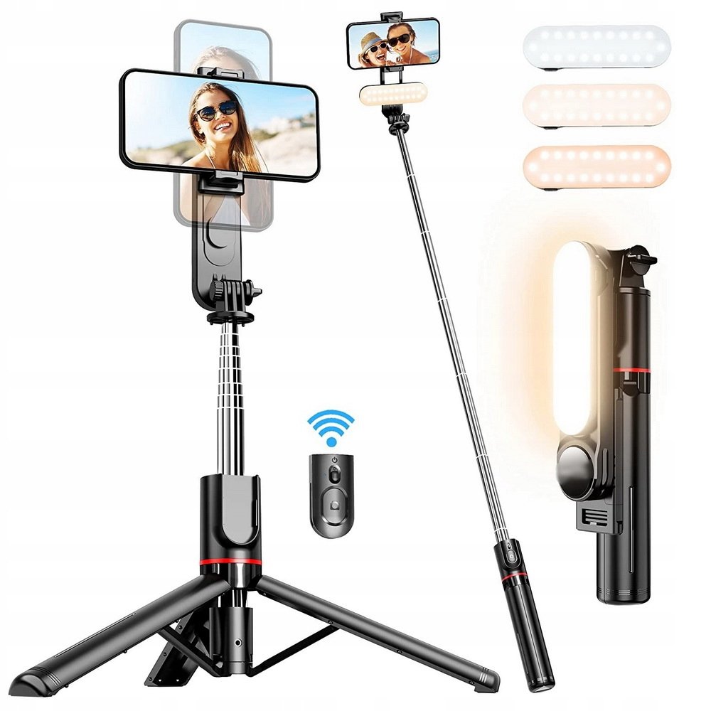 Selfie stick SL15 Fill LED Light kijek do zdjęć 111cm do telefonu