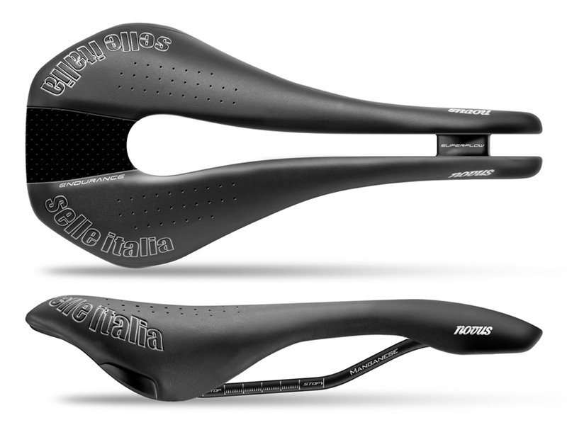 Selle Italia, Siodło rowerowe, Novus Super Flow Endurace TM L3, Manganese tube 7, czarny