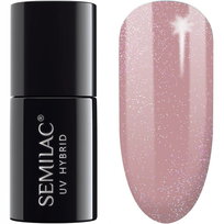 Semilac UV Nagellack Hybrid 320 Shimmer Dust Beige – 7 Ml, Schimmernder Nagellack Für French Maniküre & Mehr