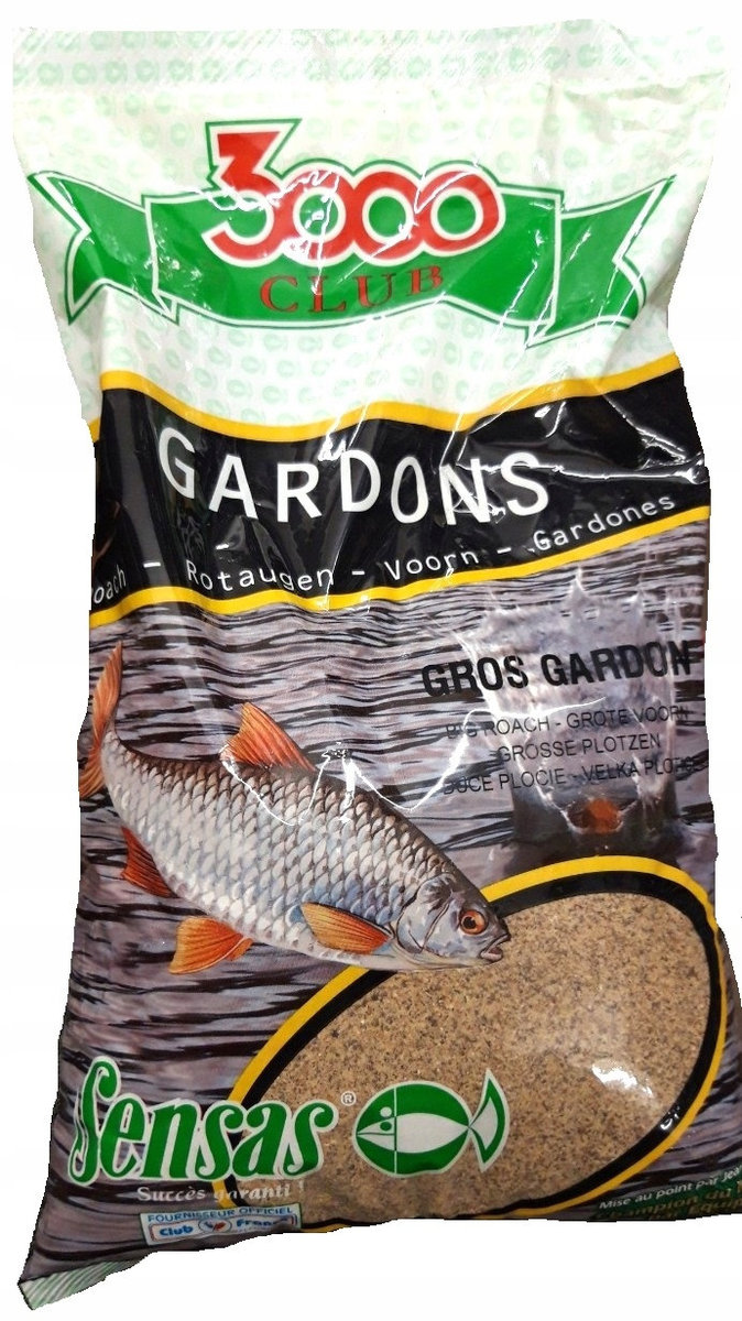 Amorce SENSAS 3000 Club Gardons – 1 Kg, Granulométrie Fine, Pour Gardons Et Brèmes, Printemps/été