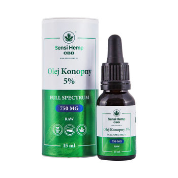 Sensi Hemp, Olejek Konopny CBD 750mg 5% RAW, 15ml - Sensi Hemp