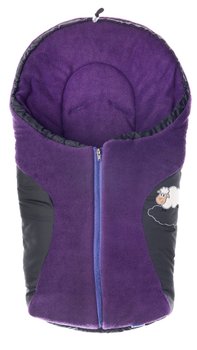 Sensillo, Śpiwór do fotelika, polar, 75x36 cm, Black/Purple - Sensillo