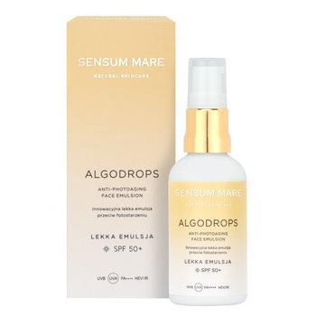 SENSUM MARE, Innowacyjna emulsja ochronna przeciw fotostarzeniu SPF 50 ALGODROPS, 30ml - Sensum Mare