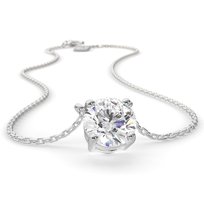 SERASAR, Naszyjnik Premium dla kobiet „Zirconia” 316L ze stali chirurgicznej, wodoodporny, regulowana długość, kolor srebrny, w zestawie pudełko na biżuterię, idealny prezent urodzinowy, świąteczny i walentynkowy dla niej