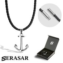 SERASAR, Skórzany Naszyjnik dla Mężczyzn 