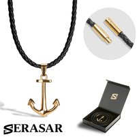 SERASAR, Skórzany Naszyjnik dla Mężczyzn 