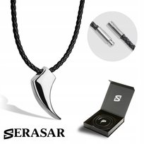 SERASAR, skórzany naszyjnik męski 