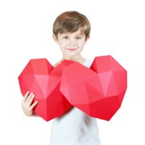 Serca dwa - ozdoba na ścianę 3D