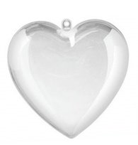 Serce Bombka Akryl Serca Akrylowe Bombki 6 cm
