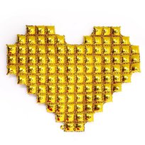 Serce Duży balon foliowy Pop it 120x140cm - Złoty