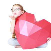 Serce - ozdoba na ścianę 3D