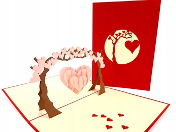 Serce Wiszące Na Drzewie, Kartka 3d, Walentynki - GrandGift