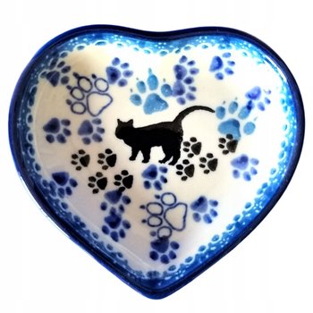 Serduszko, mała miseczka, kotek, Ceramika Artystyczna Bolesławiec. - Ceramika Artystyczna Bolesławiec