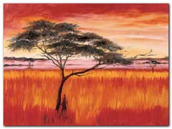 Serengeti Dusk plakat obraz 80x60cm - Wizard+Genius