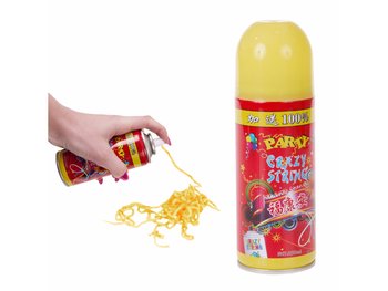 Serpentyna Konfetti W Sprayu Party Urodziny 250Ml Żółta - PrzydaSie.pl