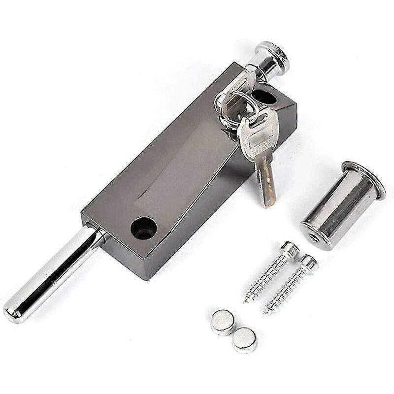 Serrure de porte de réfrigérateur JIN avec clés carrés ABS noir