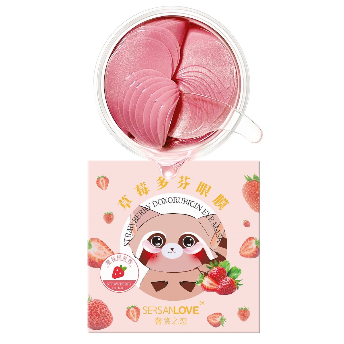 Sersanlove, Strawberry, Hydrożelowe Płatki Pod Oczy Z Kwasem ...