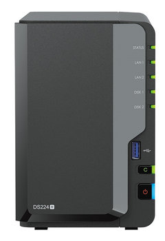 Serwer plików Synology DS224+ 2-bay, Intel Celeron J4125 4-core 2.0 GHz, 6G DDR4 RAM, 2xGbE LAN, 2xUSB 3.2.1 - Synology