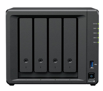 Serwer plików Synology DS425+ 4-bay, Intel Celeron J4125 4-core 2.0 GHz, 2G DDR4 RAM, 1x2,5 GbE LAN,1x Gbe LAN, 2x M.2 2280 NVMe SSD, 2xUSB 3.2 - Synology