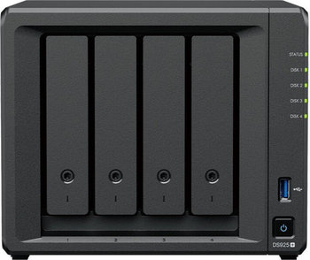 Serwer plików Synology DS925+ 4-bay, AMD Ryzen V1500B 4-core 2.2 GHz, 4GB DDR4 RAM ECC, 2x2.5GbE LAN, 2xUSB-A 3.0, 1xUSB-C - Synology