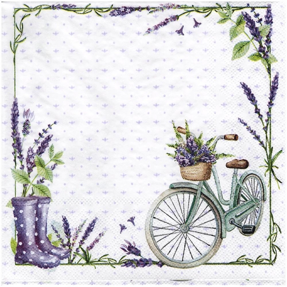 Set di 2 tovaglioli di carta - Bouquet di Lavanda - Italia