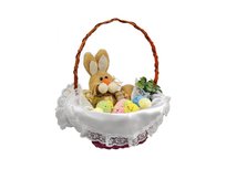 Serwetka do koszyczka wielkanocnego z koronką, 1 szt.