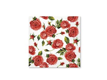 Serwetki Czerwone Róże 33 x 33 cm 20 szt. PAW - PAW