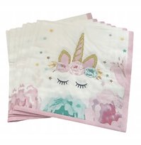 SERWETKI JEDNOROŻEC UNICORN URODZINY TORT 12 SZT
