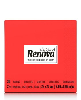 Serwetki Koktajlowe Renova Czerwone 30Szt - Renova